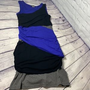 Multi color bandage wrap dress